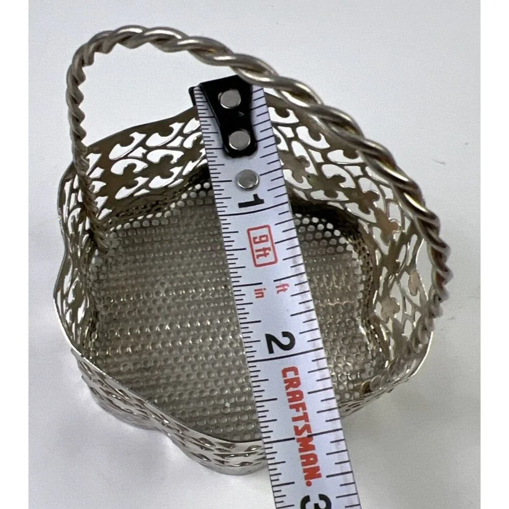 Lot of 6 Silver Plated Decorated Gift Baskets